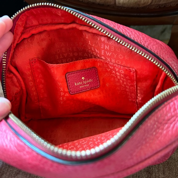 Kate Spade red leather crossbody bag. - Picture 5 of 6